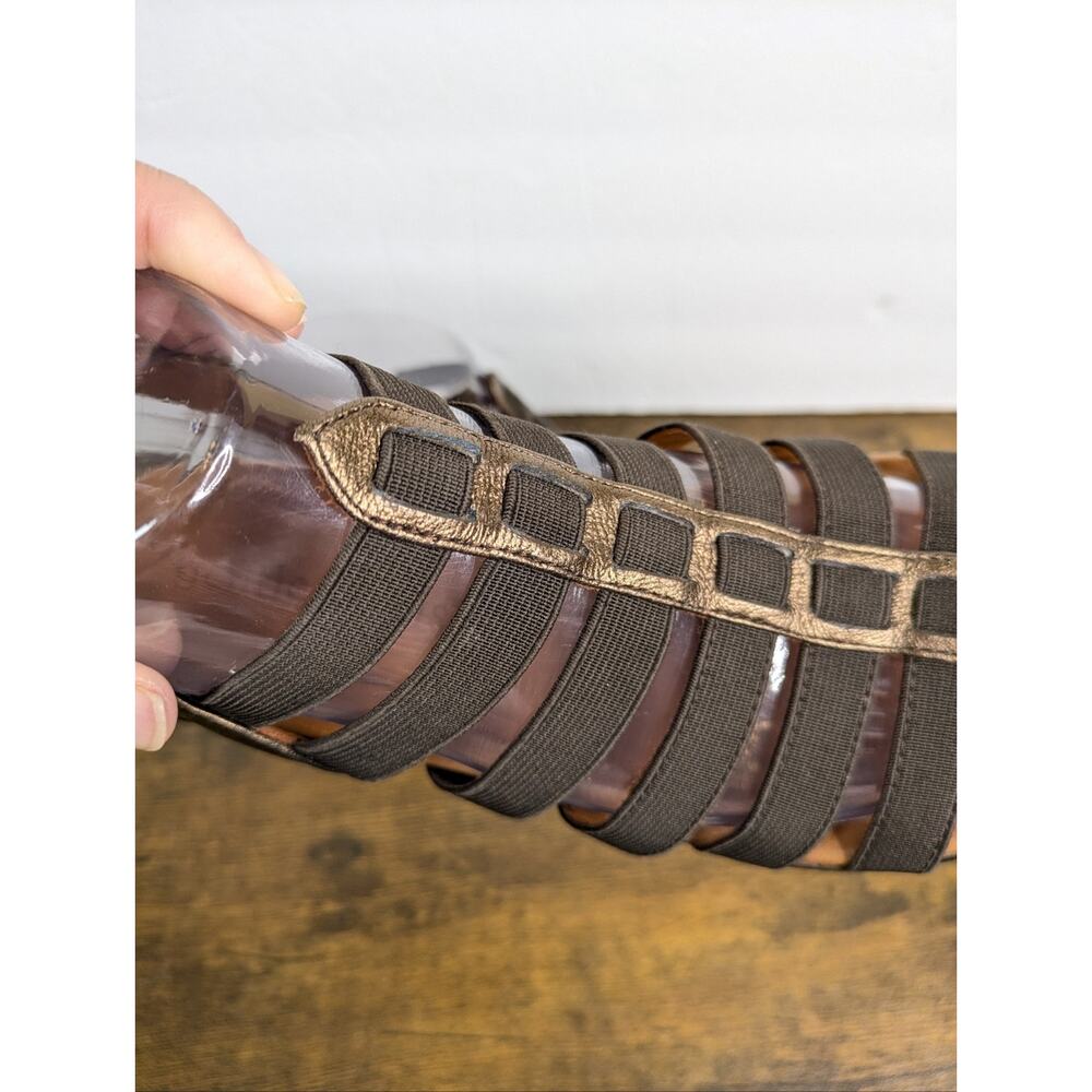 Gentle Souls Wedge Hammer Sandals 7.5 Brown Metallic Bronze Strappy Comfort - Picture 8 of 13